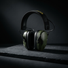 Premium hero: 23dB electronic ear defenders with volume dials on dark stone
