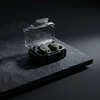 Premium hero: M20 NRR22 electronic earbuds with charging case on dark stone