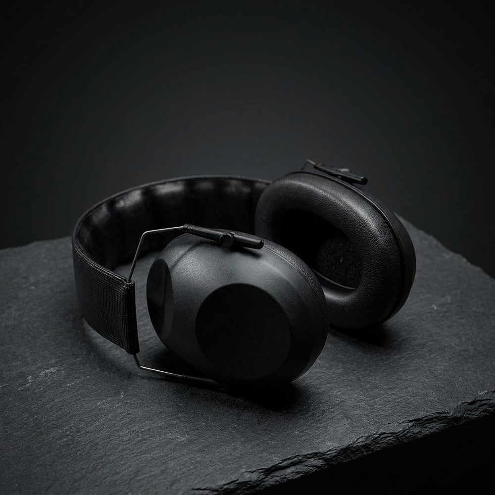 Colourway: 24dB folding ear defender muffs in black