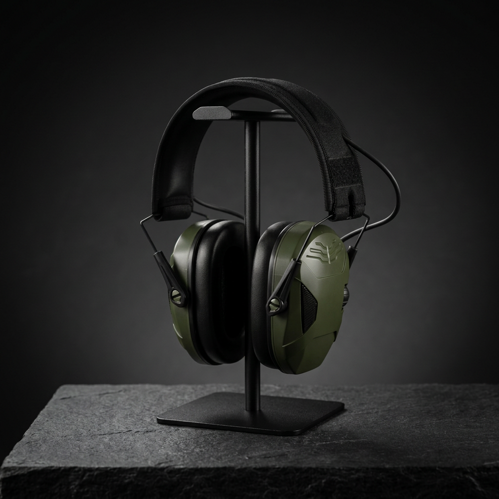 Colourway: 23dB electronic ear defenders in green
