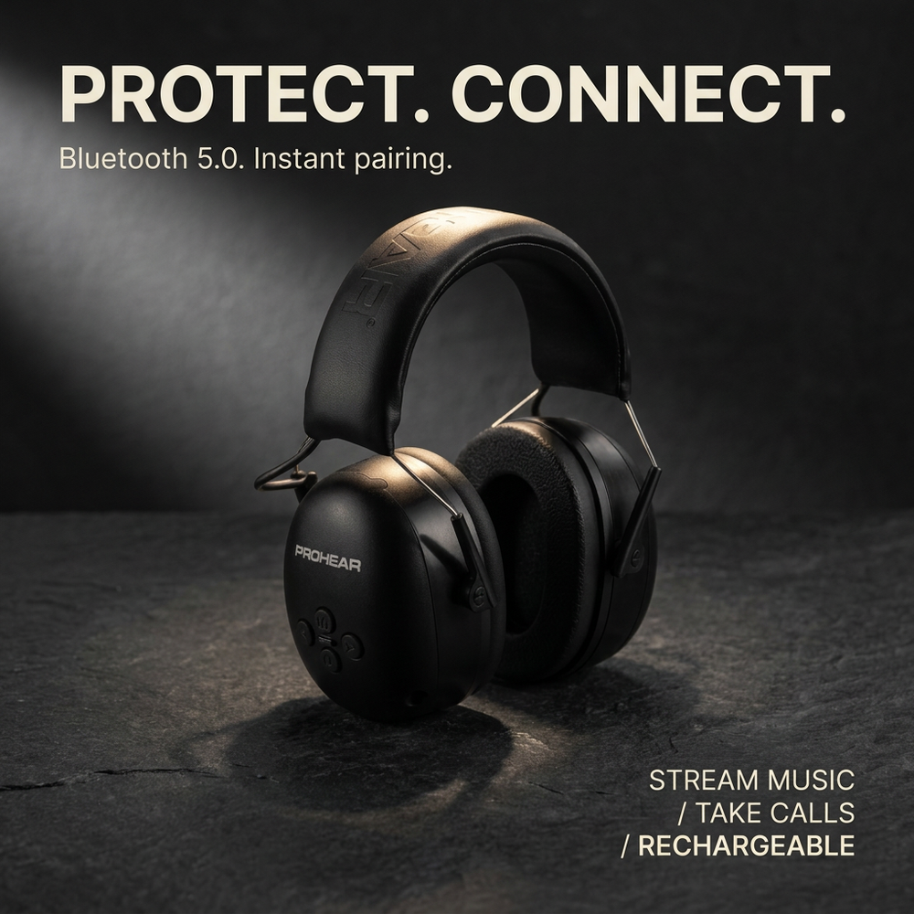 Feature graphic: Bluetooth 5.0 instant pairing, stream music, take calls, rechargeable