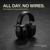 Feature graphic: rechargeable, no disposable cells, works with phone tablet and laptop