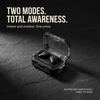 Feature graphic: two modes, suppresses noise above 82dB, three tip sizes