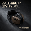 Feature graphic: flagship protector, NRR22, Bluetooth 5.0, dual mics, 0.01s reaction