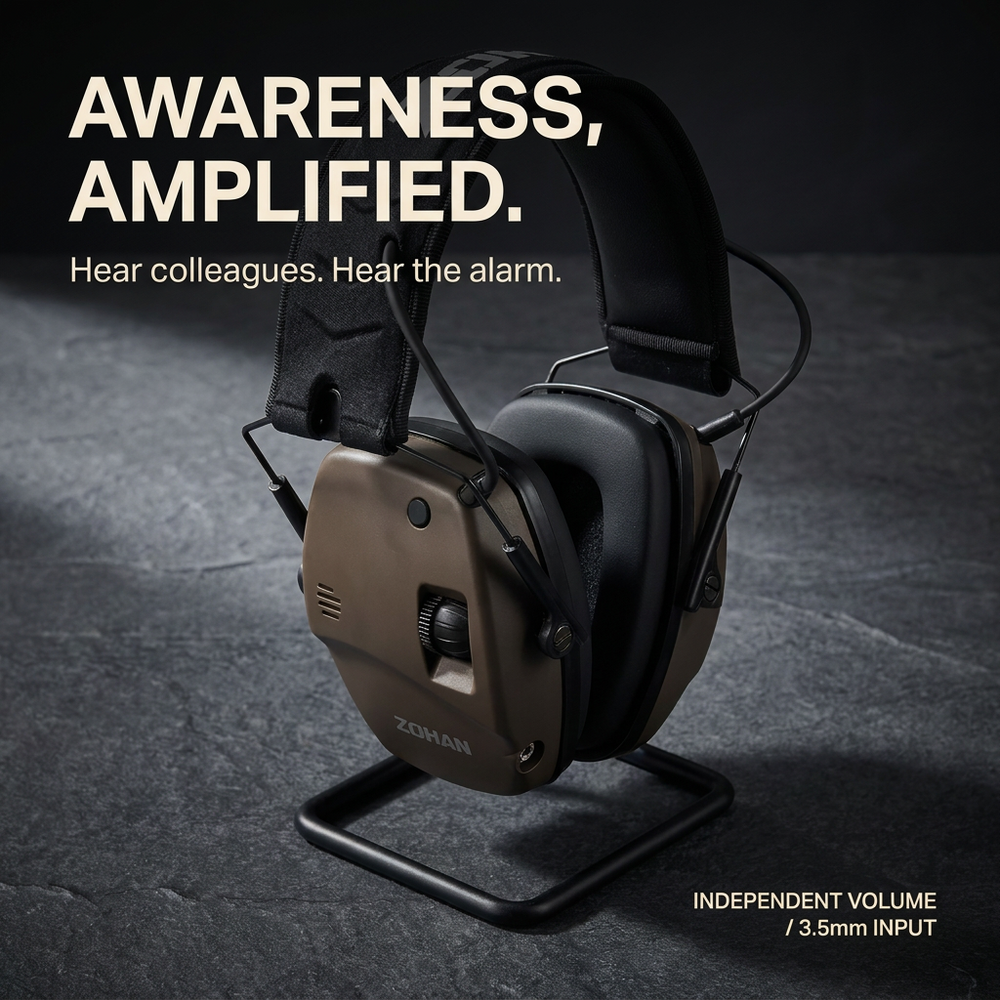 Feature graphic: awareness amplified, independent volume control, 3.5mm input