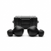 M20 electronic hearing protection earbuds and charging case in black on a white background